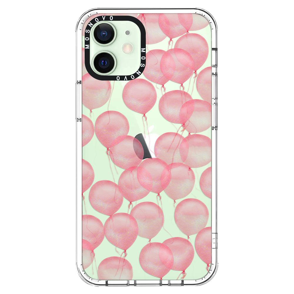Pink Ballons Phone Case - iPhone 12 Mini Case - MOSNOVO