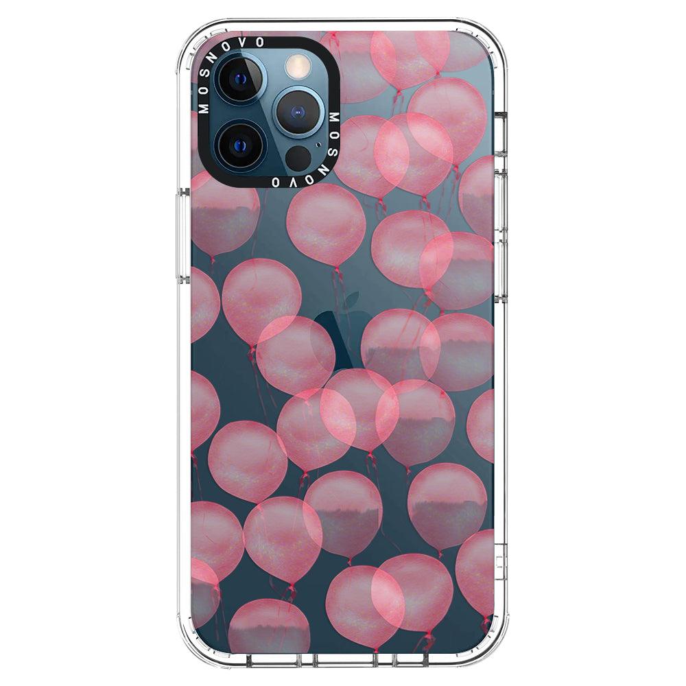 Pink Ballons Phone Case - iPhone 12 Pro Max Case - MOSNOVO