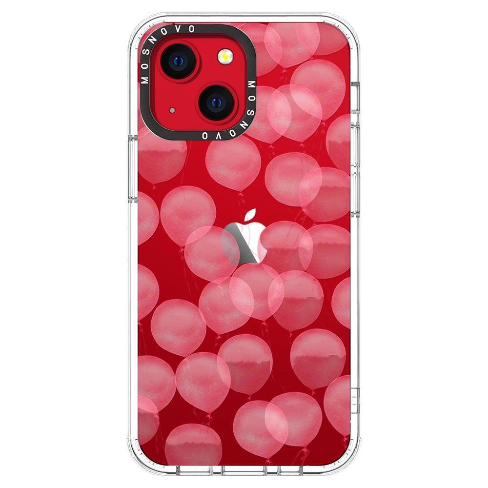 Pink Ballons Phone Case - iPhone 13 Mini Case - MOSNOVO