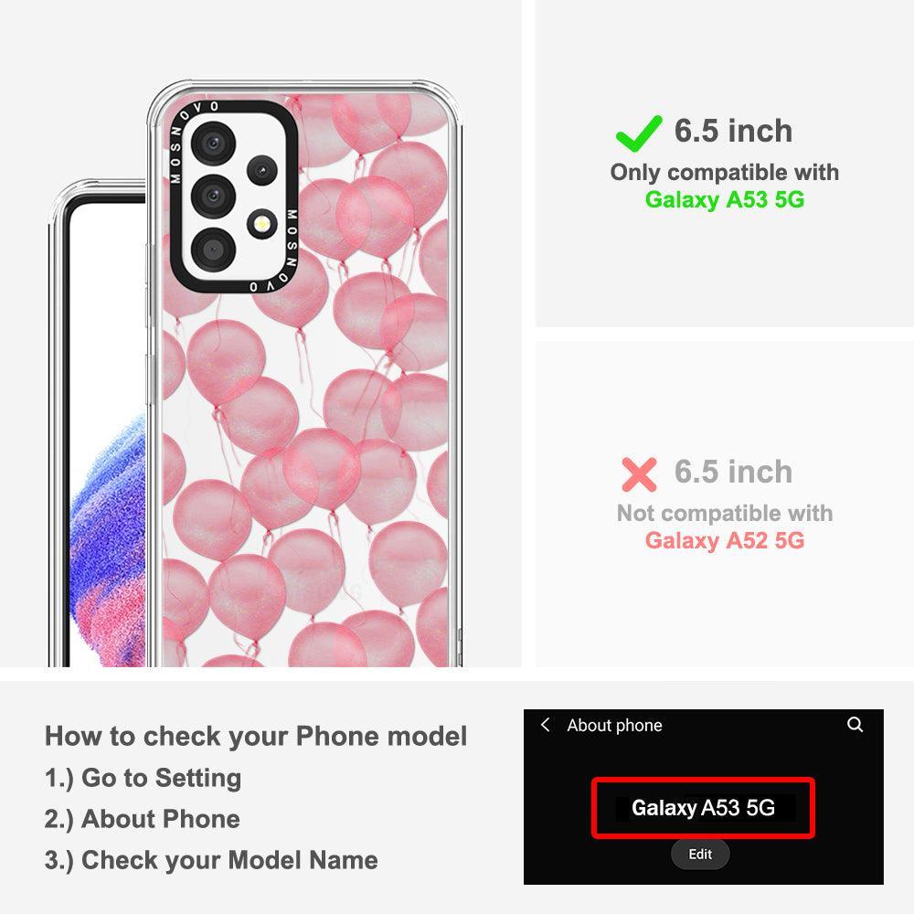 Pink Ballons Phone Case - Samsung Galaxy A53 Case - MOSNOVO