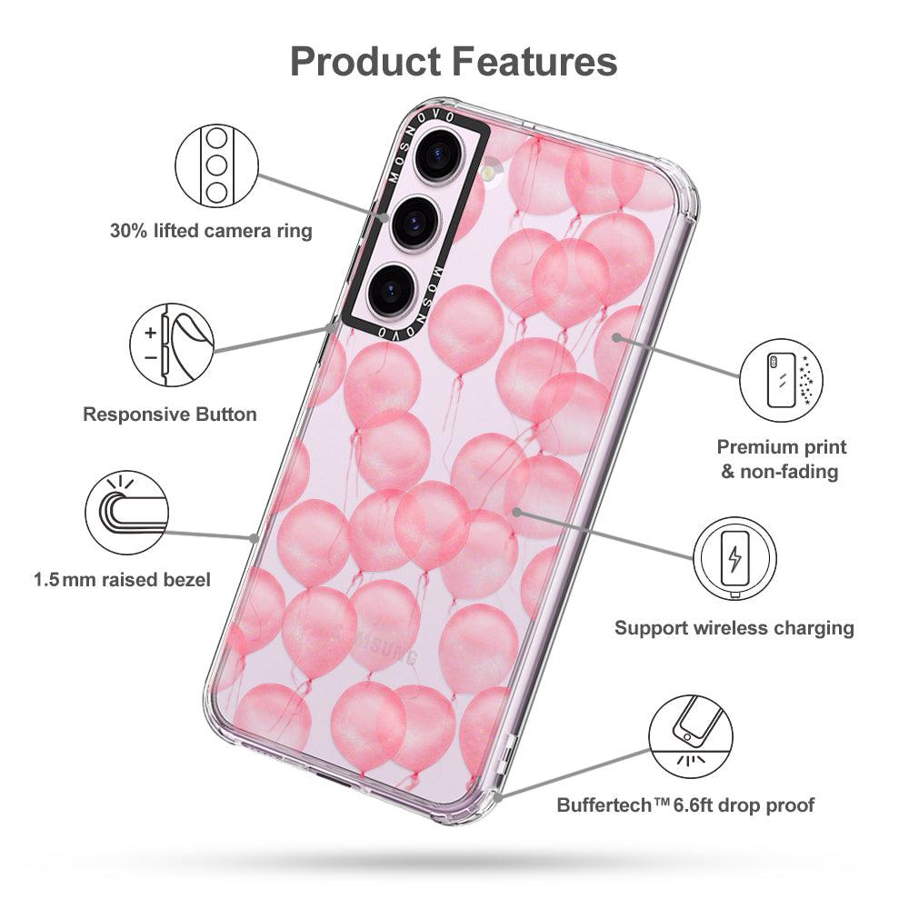 Pink Ballons Phone Case - Samsung Galaxy S23 Plus Case - MOSNOVO