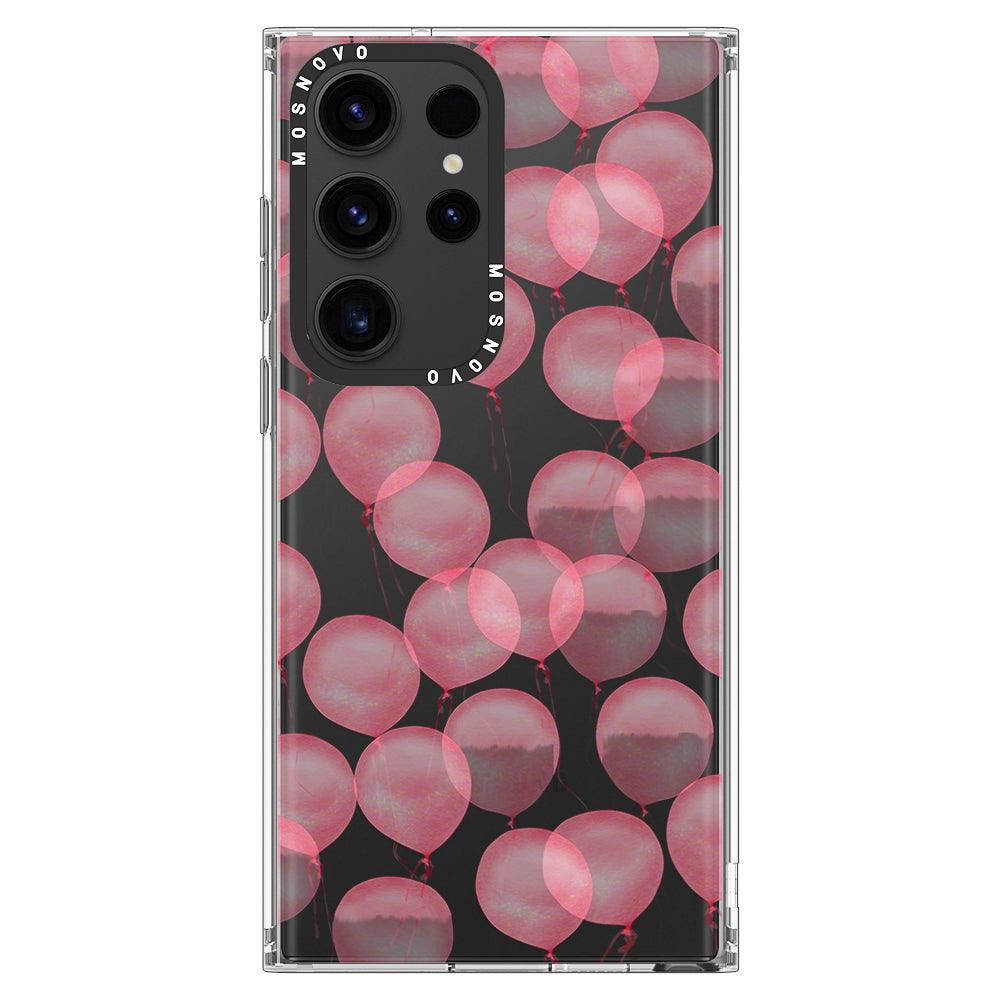 Pink Ballons Phone Case - Samsung Galaxy S23 Ultra Case - MOSNOVO
