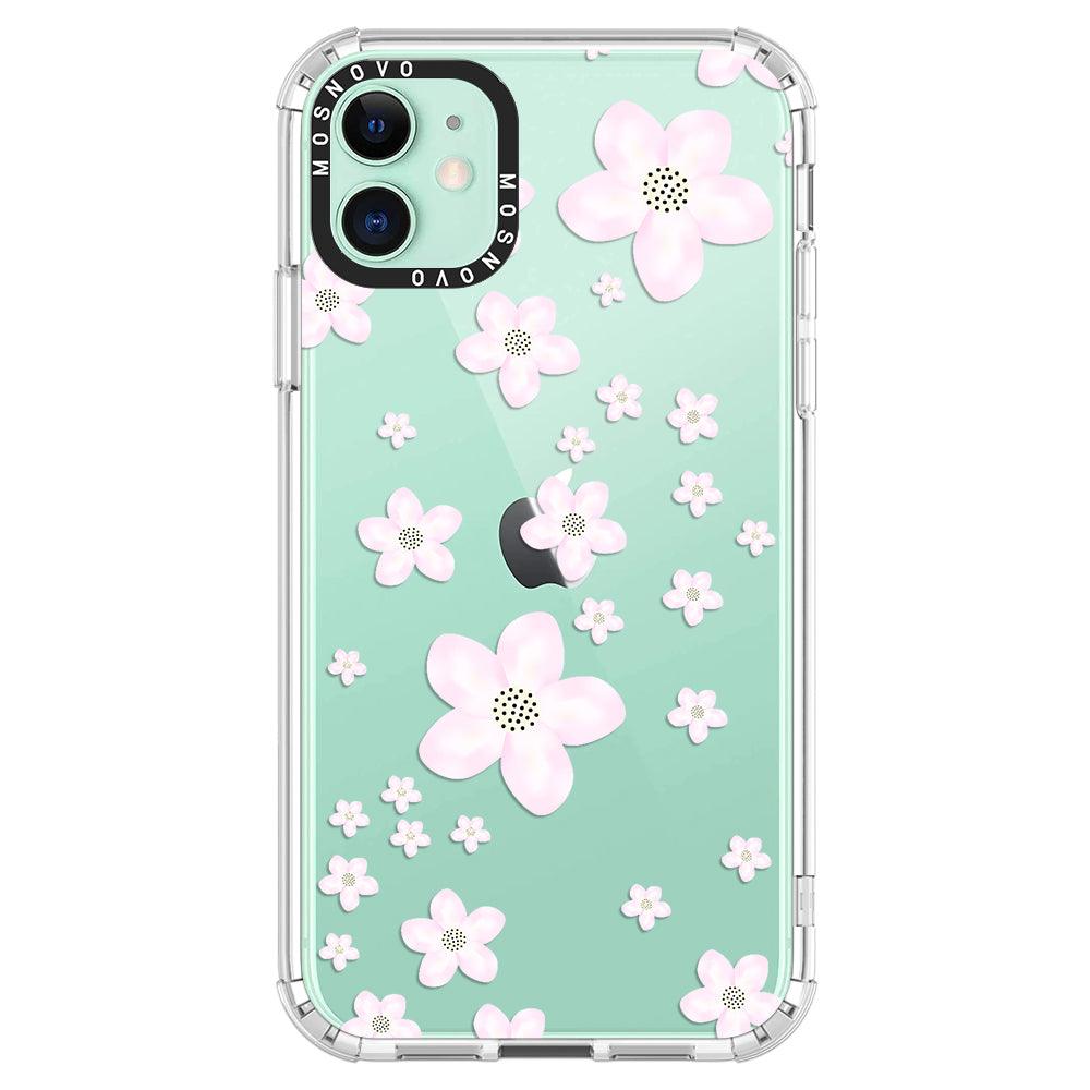 Pink Cherry Blossom Phone Case - iPhone 11 Case - MOSNOVO