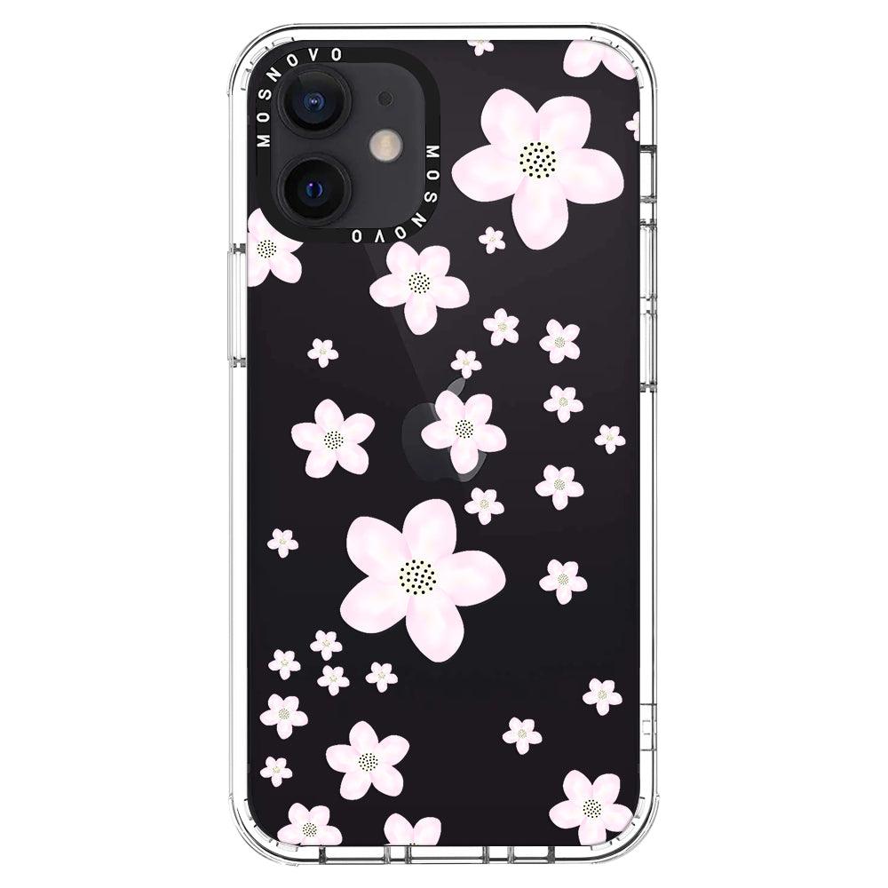 Pink Cherry Blossom Phone Case - iPhone 12 Mini Case - MOSNOVO