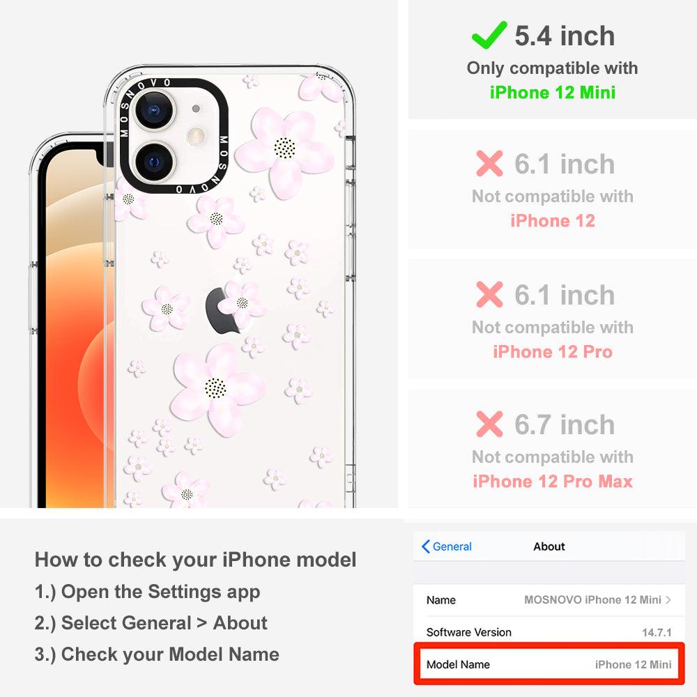Pink Cherry Blossom Phone Case - iPhone 12 Mini Case - MOSNOVO