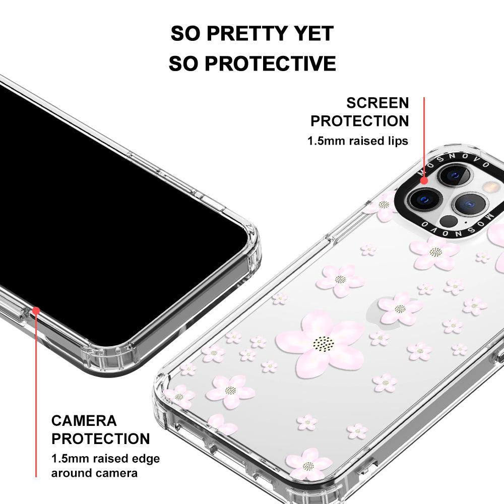 Pink Cherry Blossom Phone Case - iPhone 12 Pro Case - MOSNOVO