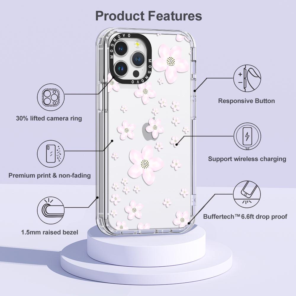 Pink Cherry Blossom Phone Case - iPhone 12 Pro Max Case - MOSNOVO
