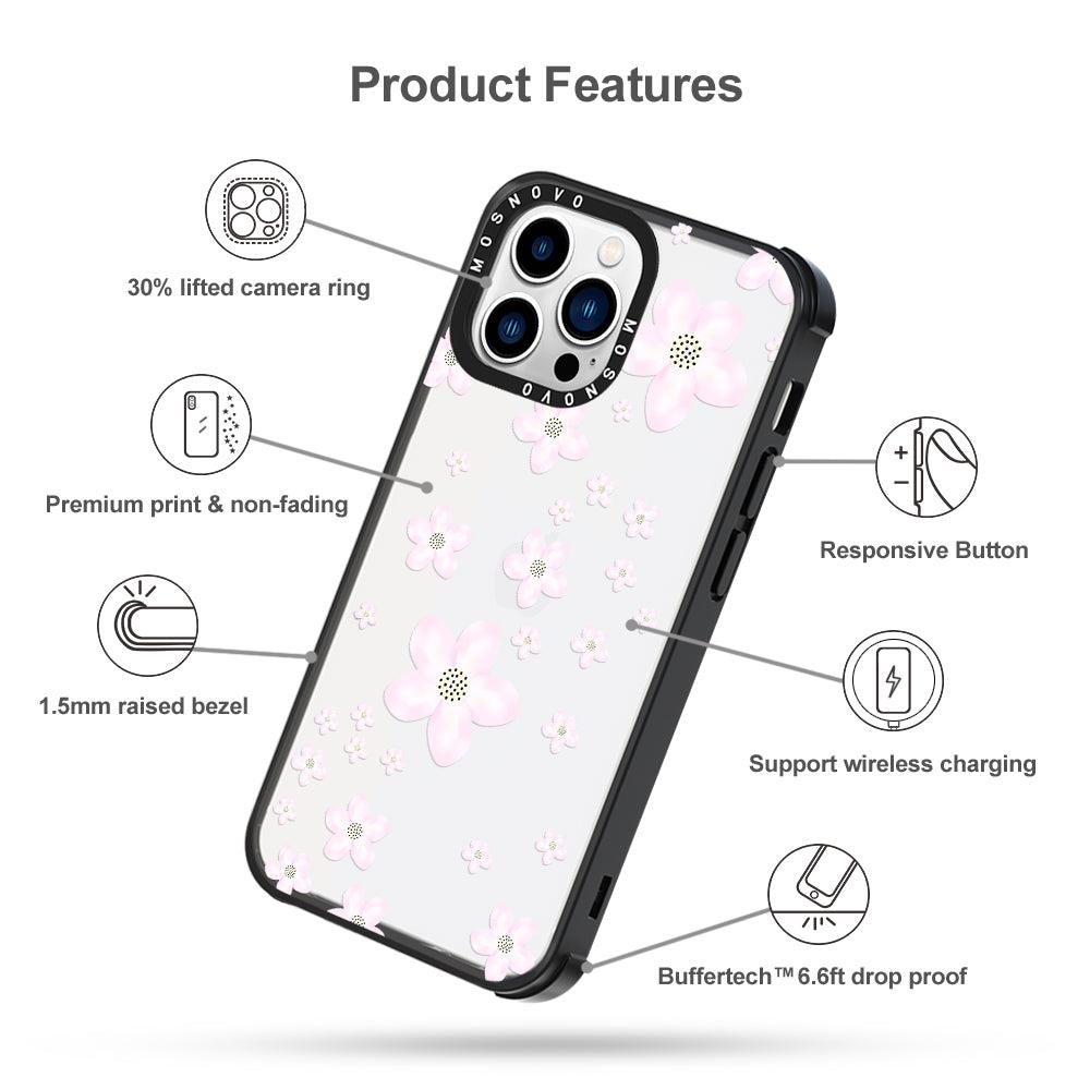 Pink Cherry Blossom Phone Case - iPhone 13 Pro Case - MOSNOVO