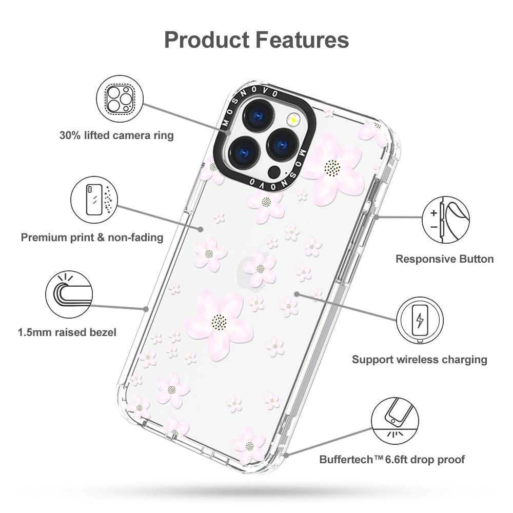 Pink Cherry Blossom Phone Case - iPhone 13 Pro Case - MOSNOVO