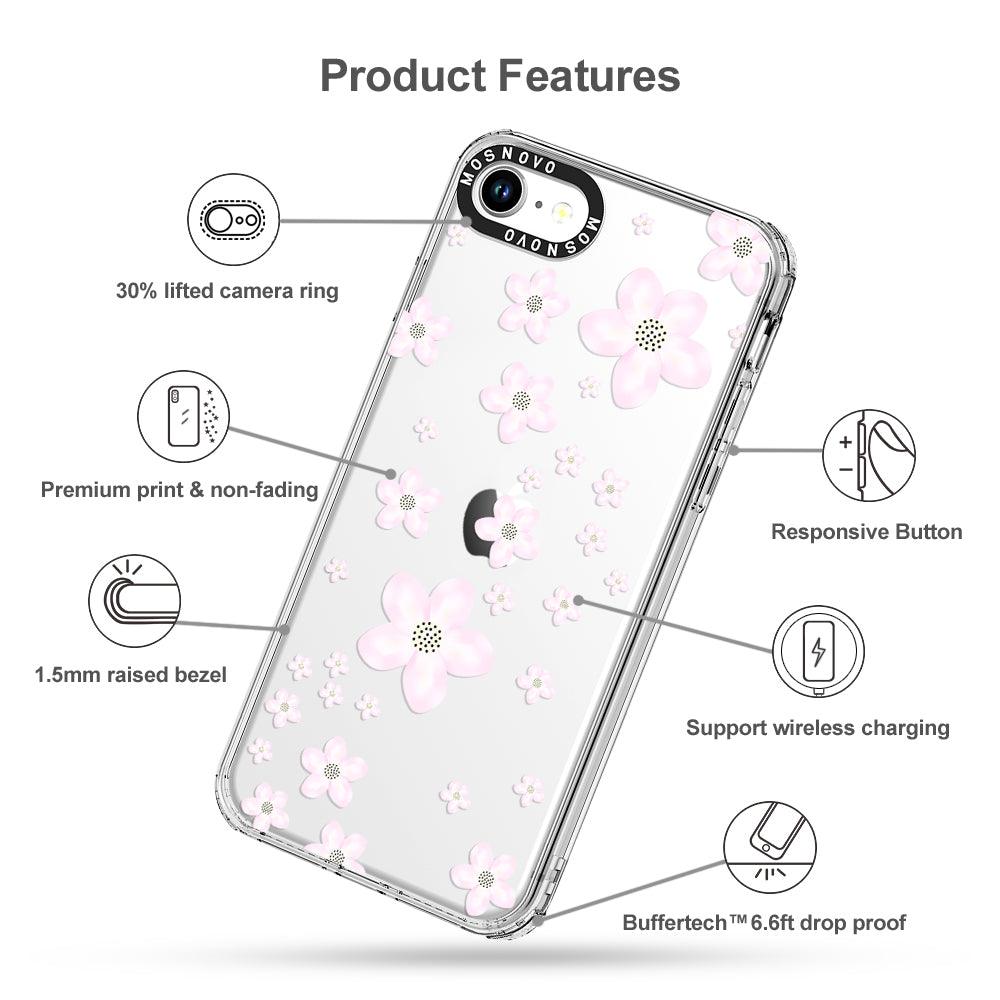 Pink Cherry Blossom Phone Case - iPhone 8 Case - MOSNOVO
