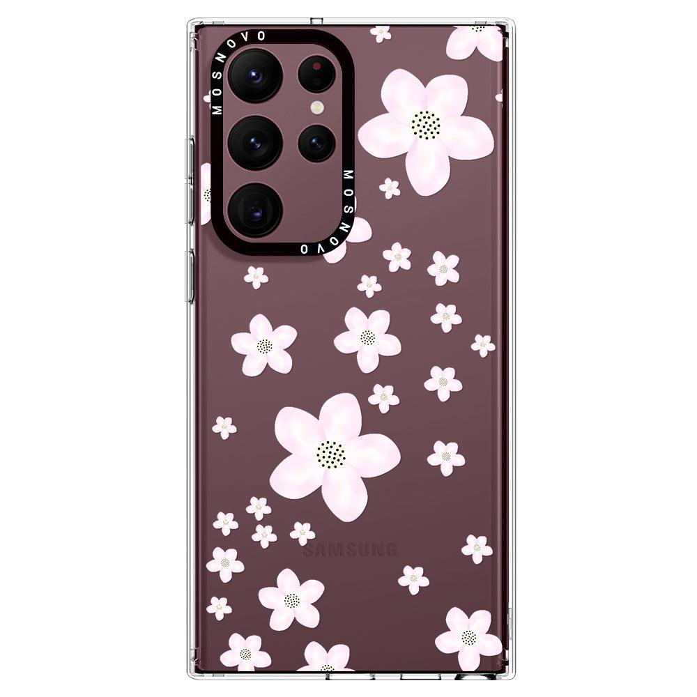 Pink Cherry Blossoms Phone Case - Samsung Galaxy S22 Ultra Case - MOSNOVO