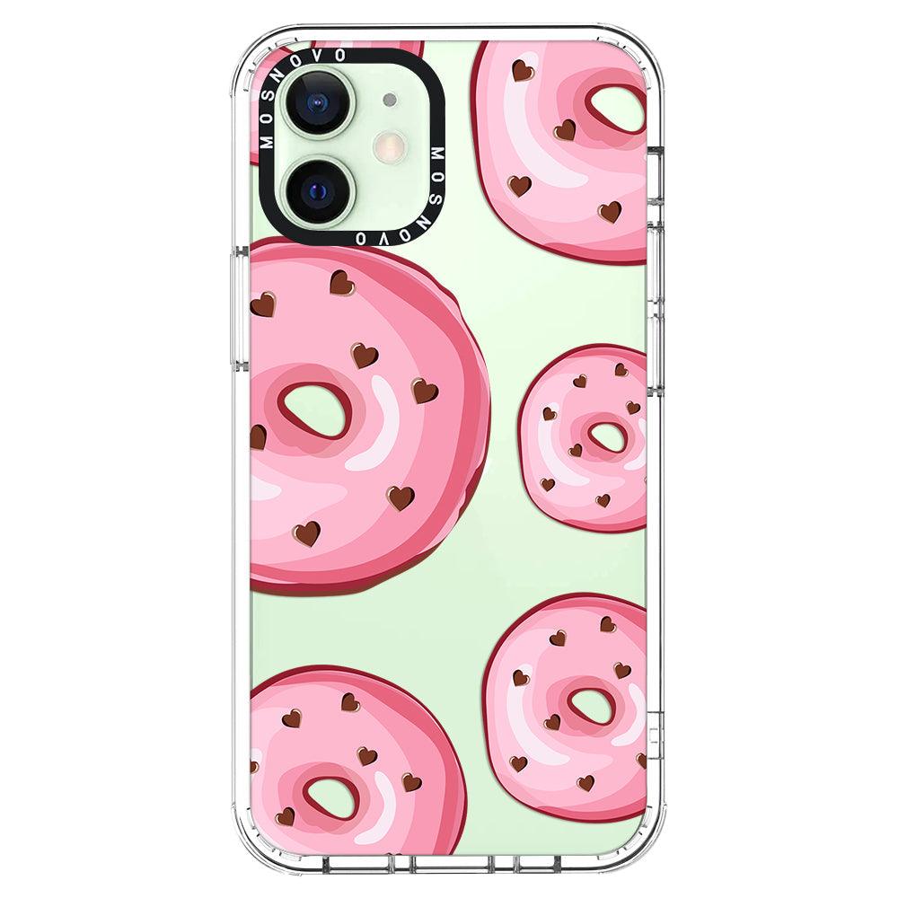 Pink Donuts Phone Case - iPhone 12 Case - MOSNOVO
