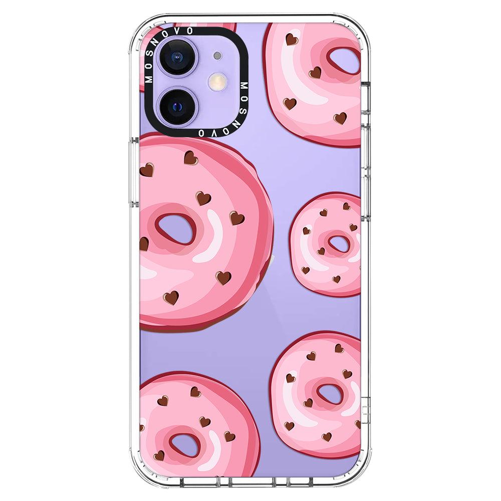 Pink Donuts Phone Case - iPhone 12 Mini Case - MOSNOVO