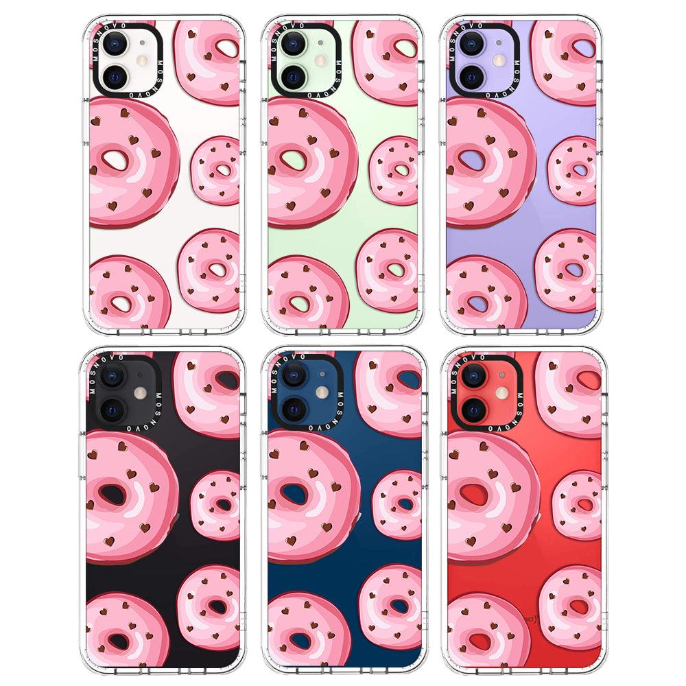 Pink Donuts Phone Case - iPhone 12 Mini Case - MOSNOVO