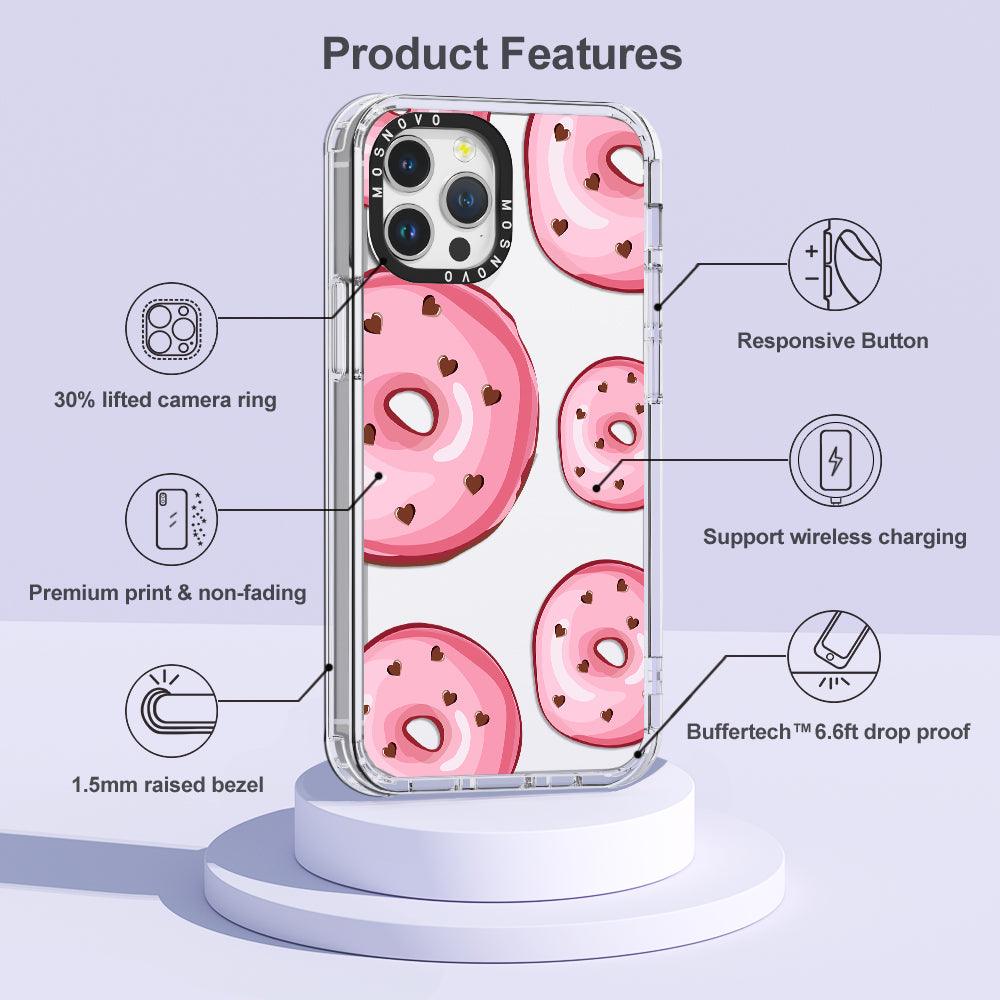 Pink Donuts Phone Case - iPhone 12 Pro Case - MOSNOVO