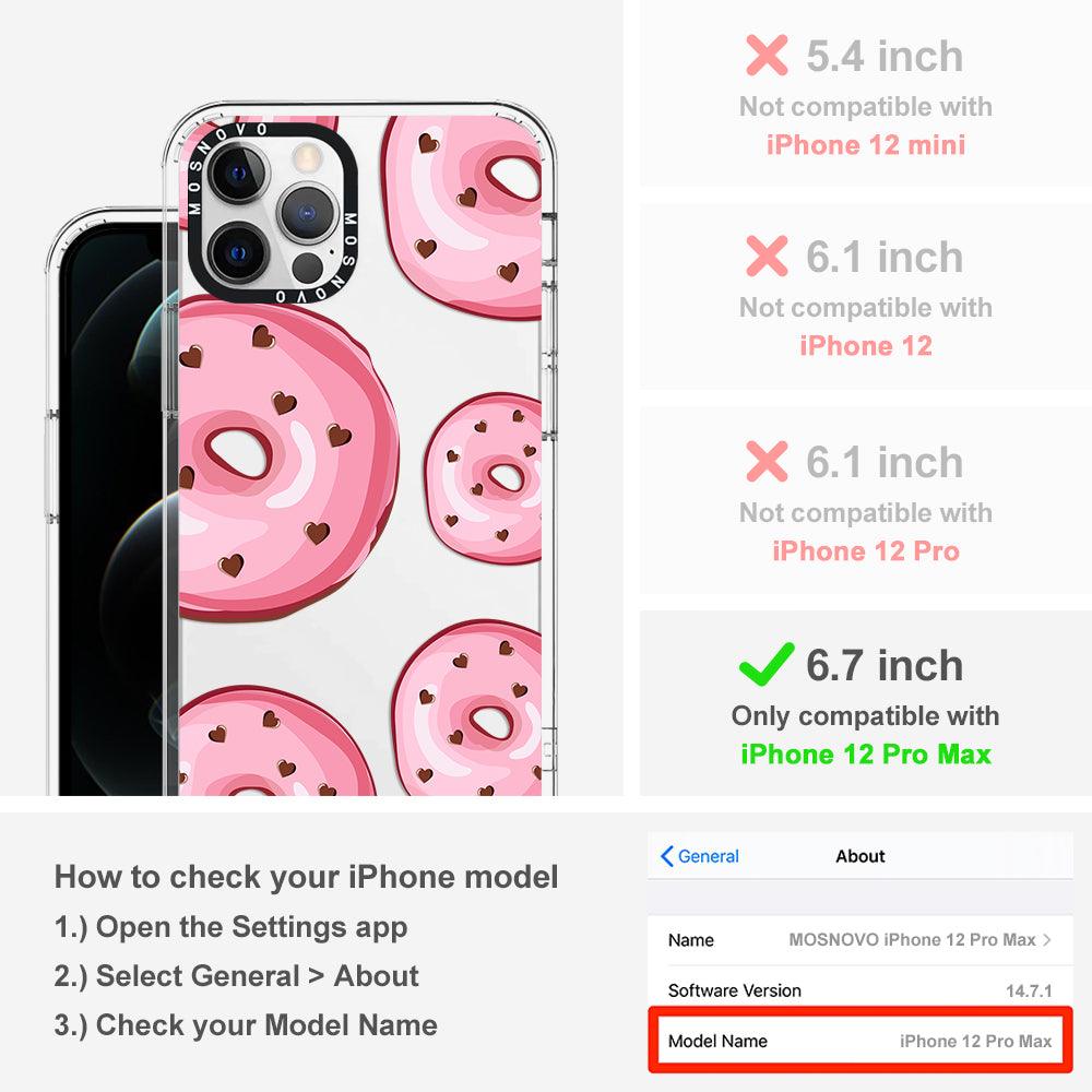 Pink Donuts Phone Case - iPhone 12 Pro Max Case - MOSNOVO