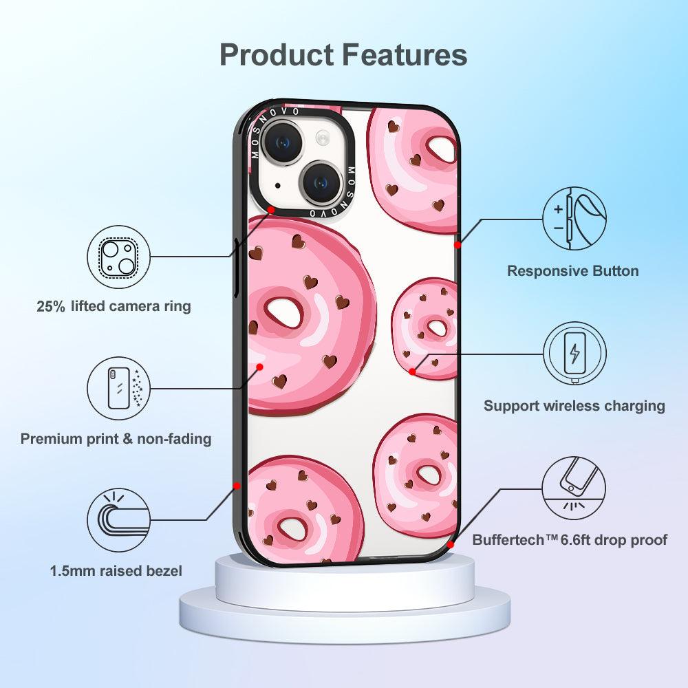Pink Donuts Phone Case - iPhone 14 Case - MOSNOVO