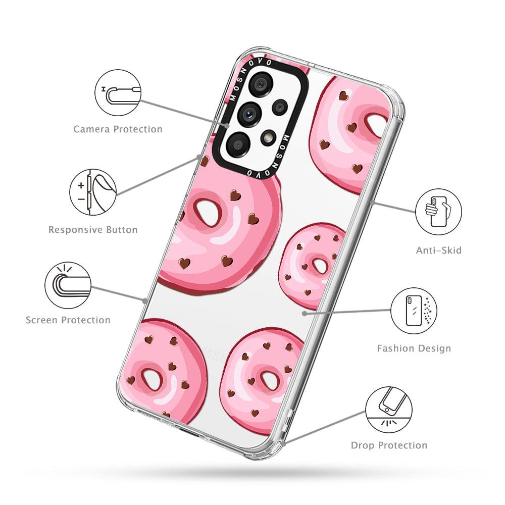 Pink Donuts Phone Case - Samsung Galaxy A53 Case - MOSNOVO