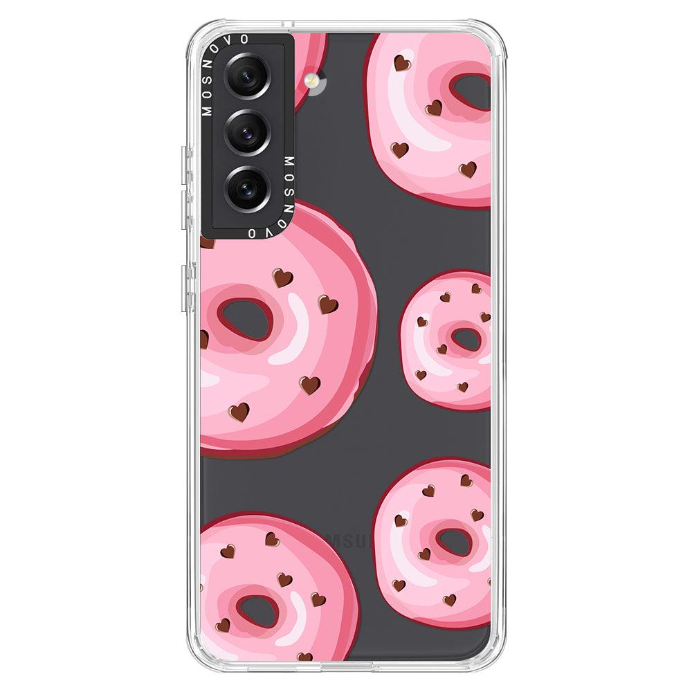 Pink Donuts Phone Case - Samsung Galaxy S21 FE Case - MOSNOVO