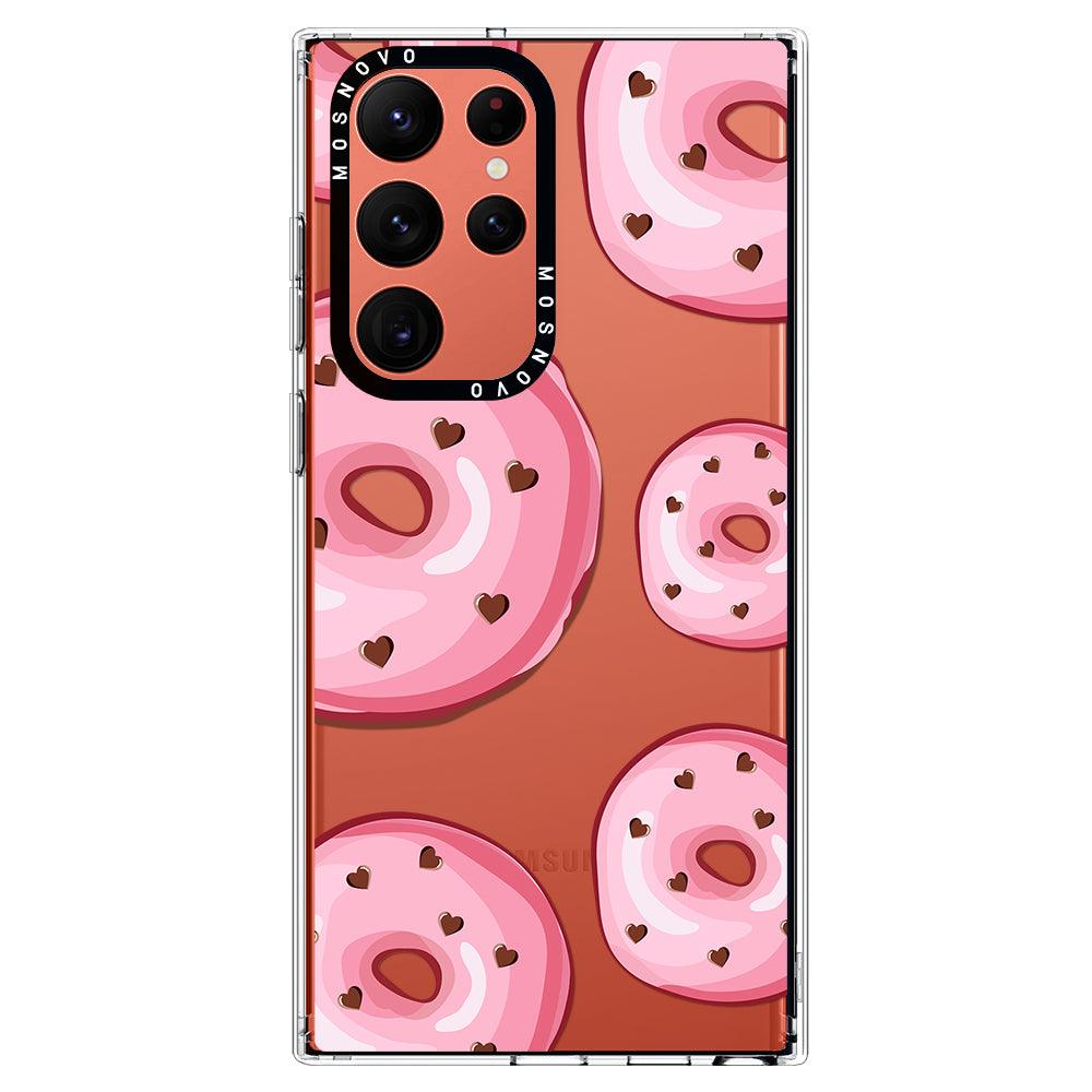 Pink Donuts Phone Case - Samsung Galaxy S22 Ultra Case - MOSNOVO