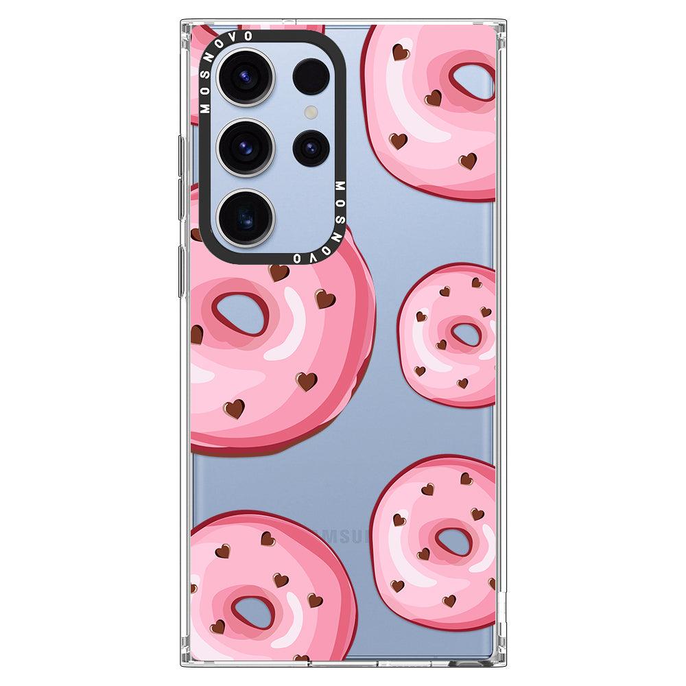 Pink Donuts Phone Case - Samsung Galaxy S23 Ultra Case - MOSNOVO