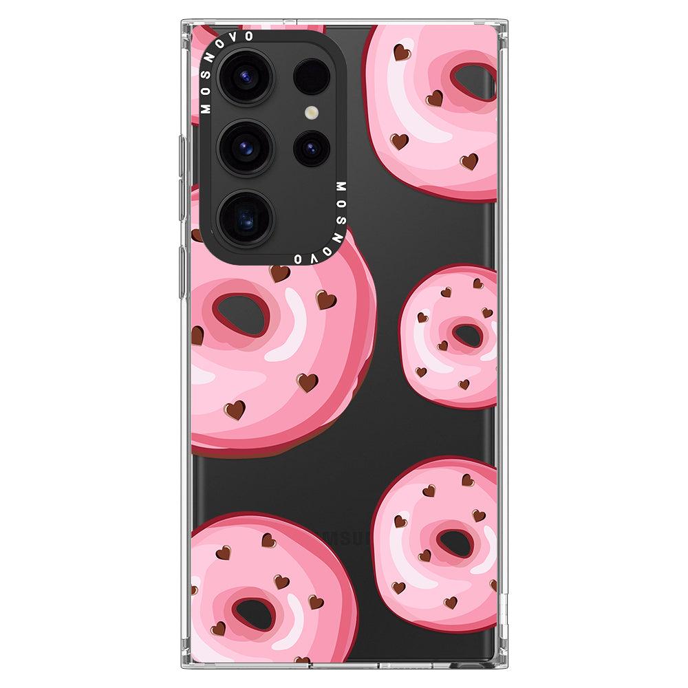 Pink Donuts Phone Case - Samsung Galaxy S23 Ultra Case - MOSNOVO
