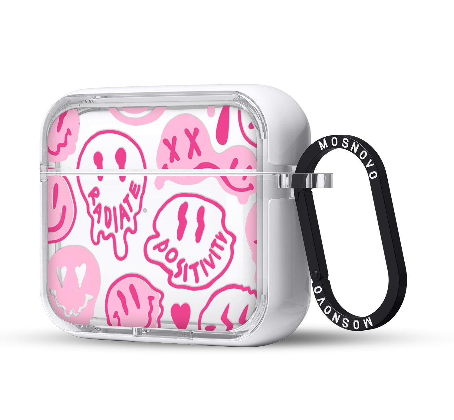Pink Dripping Smiles Positivity Radiate Face AirPods 3 Case (3rd Generation) - MOSNOVO