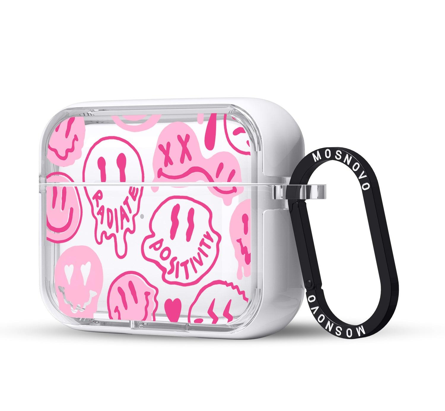 Pink Dripping Smiles Positivity Radiate Face AirPods Pro 2 Case (2nd Generation) - MOSNOVO
