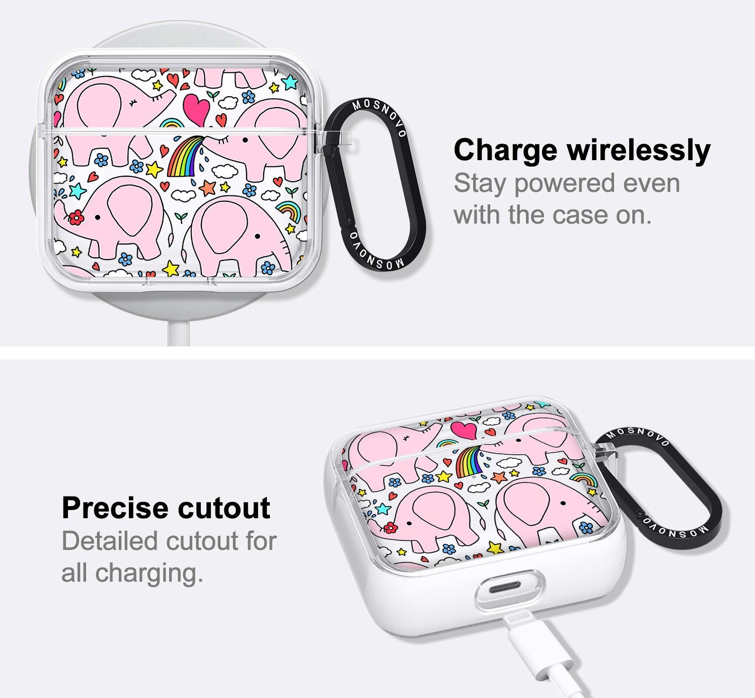 Pink Elephant AirPods 3 Case (3rd Generation) - MOSNOVO