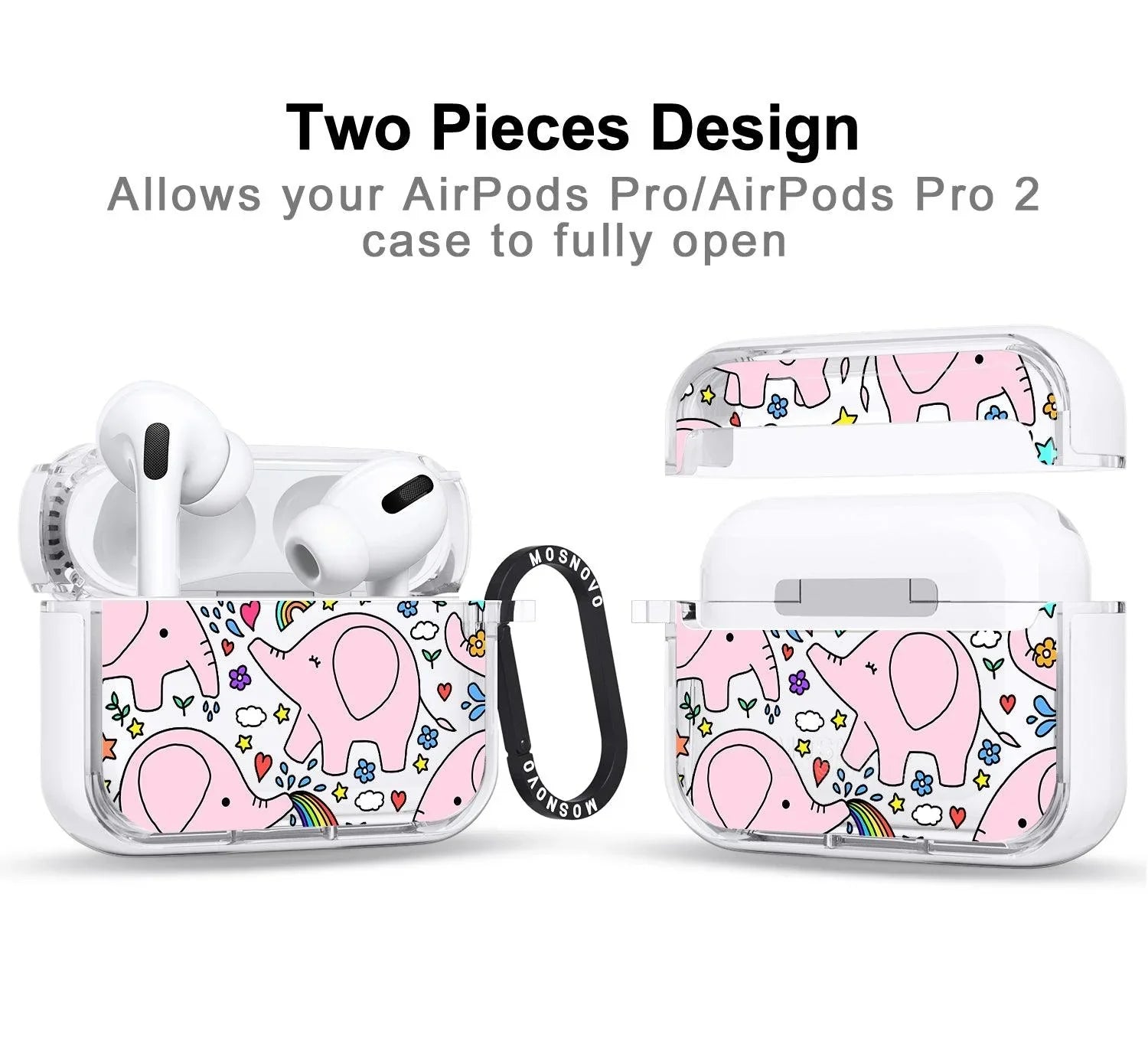 Pink Elephant AirPods Pro 2 Case (2nd Generation)