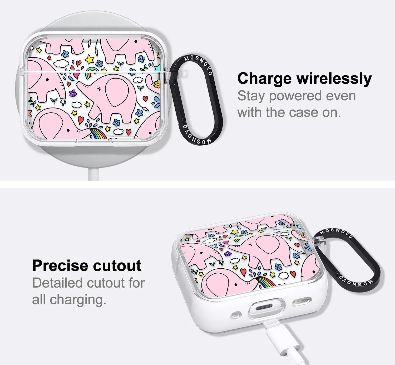 Pink Elephant AirPods Pro 2 Case (2nd Generation)