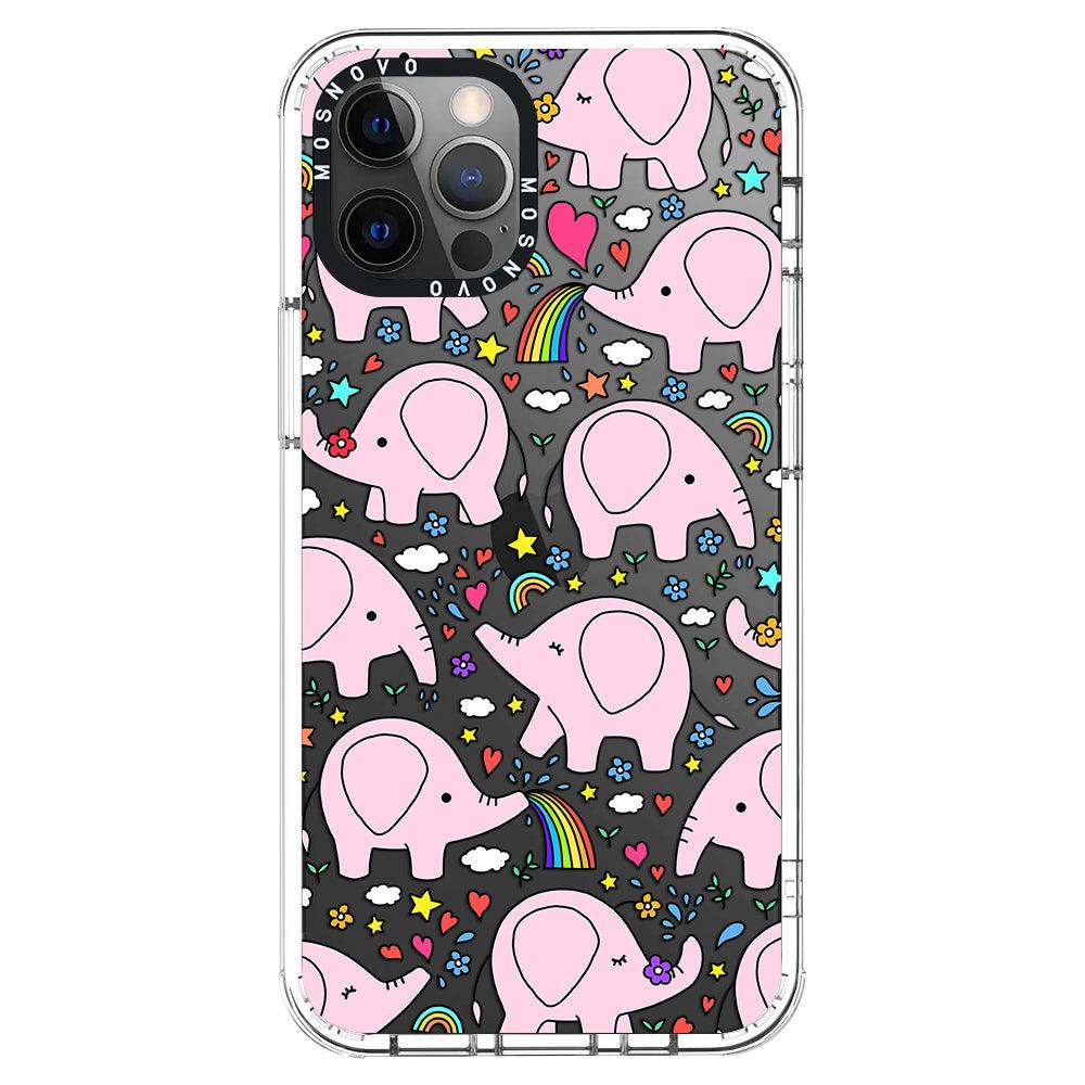 Pink Elephant Phone Case - iPhone 12 Pro Max Case - MOSNOVO