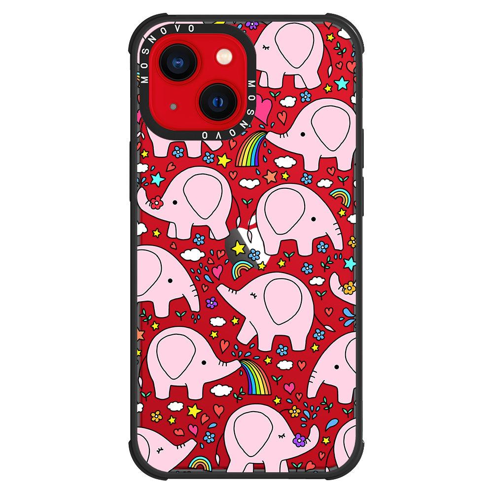 Pink Elephant Phone Case - iPhone 13 Case - MOSNOVO