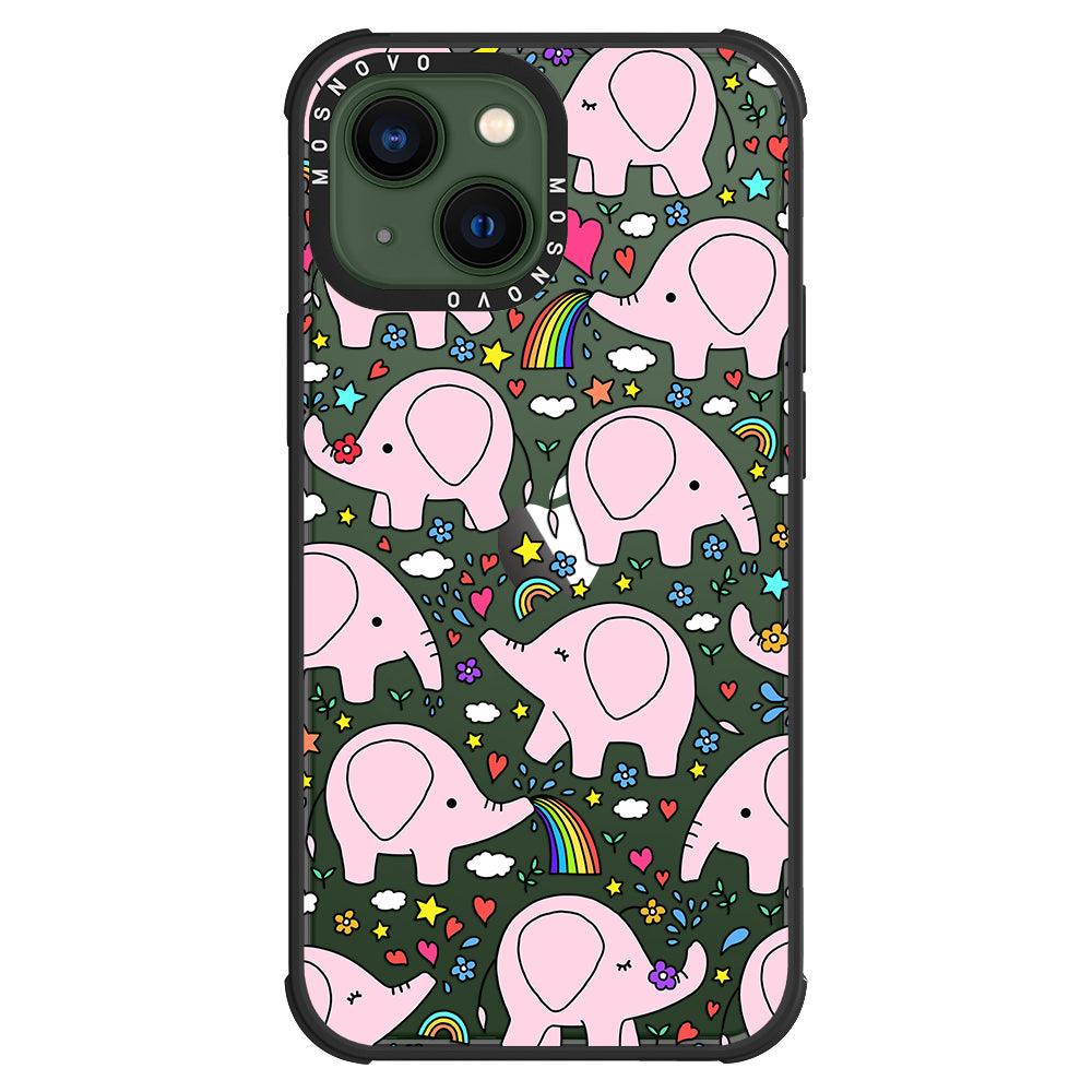 Pink Elephant Phone Case - iPhone 13 Case - MOSNOVO