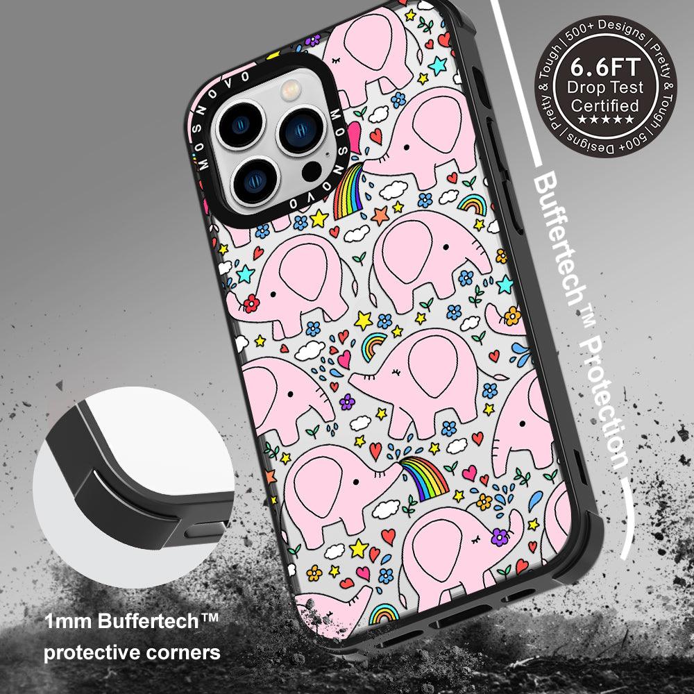 Pink Elephant Phone Case - iPhone 13 Pro Case - MOSNOVO