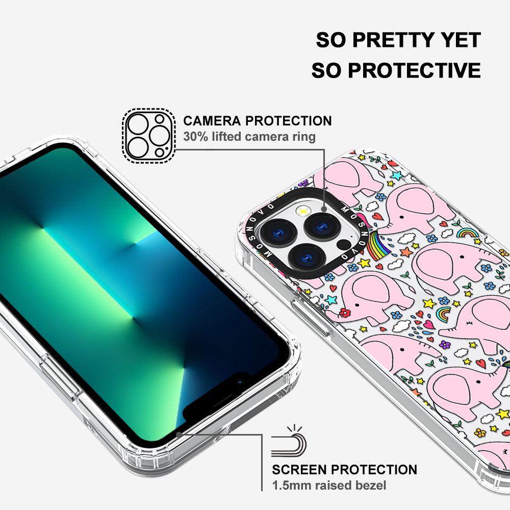 Pink Elephant Phone Case - iPhone 13 Pro Case - MOSNOVO