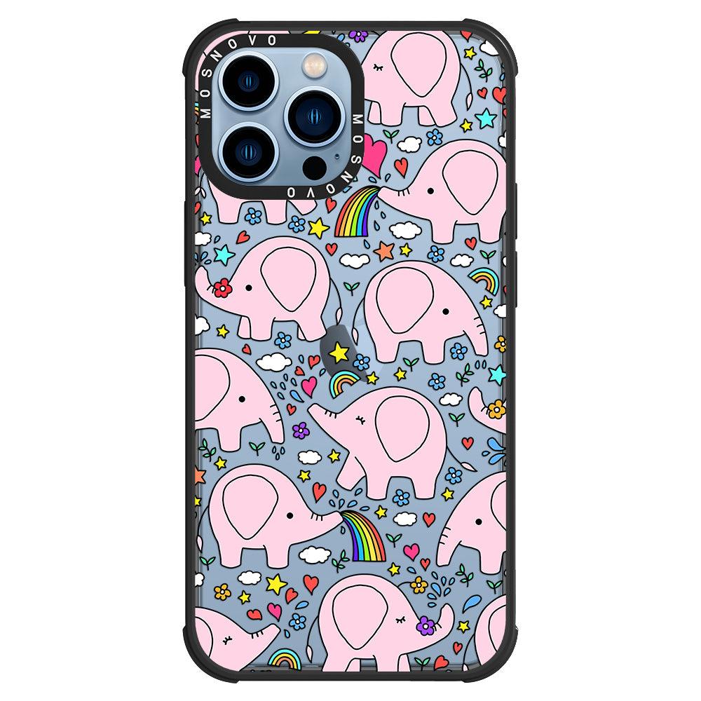 Pink Elephant Phone Case - iPhone 13 Pro Max Case - MOSNOVO