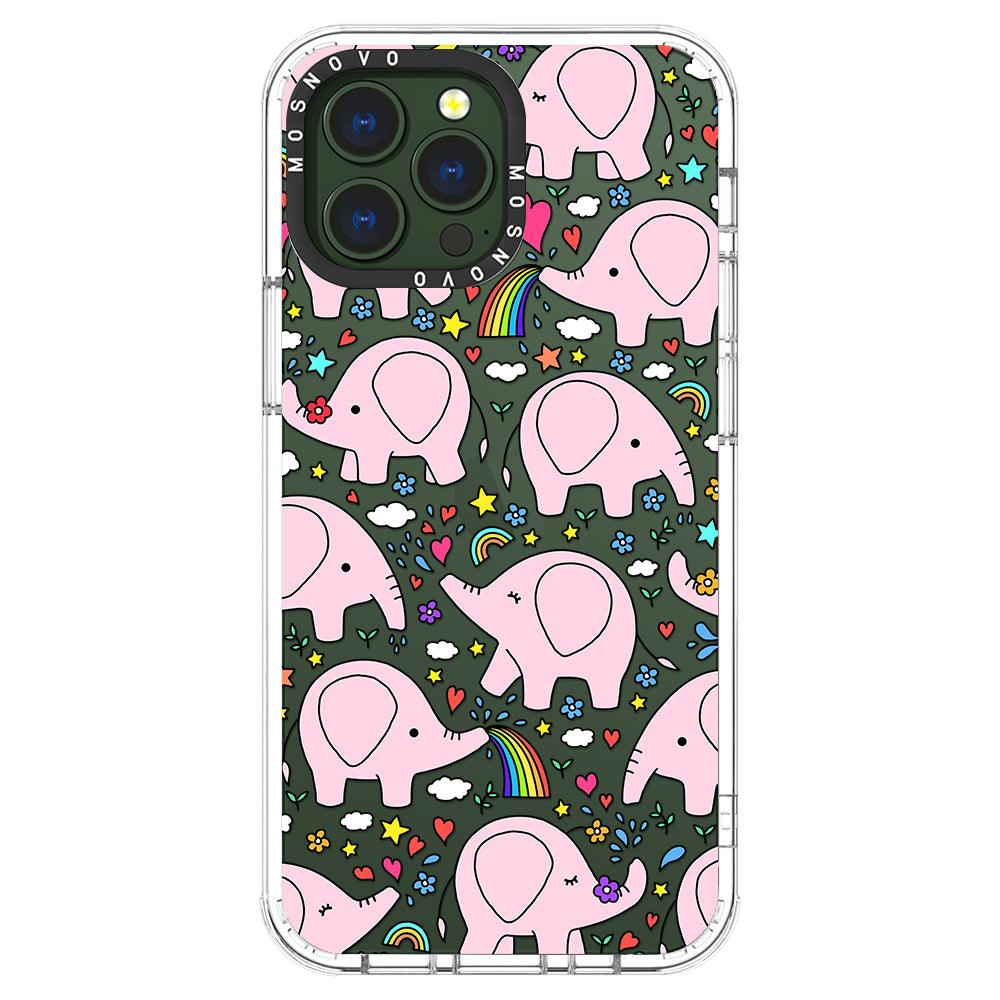 Pink Elephant Phone Case - iPhone 13 Pro Max Case - MOSNOVO