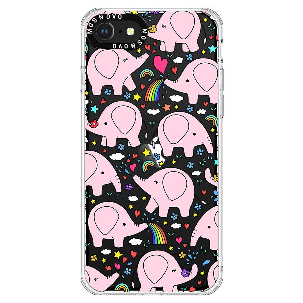 Pink Elephant Phone Case - iPhone SE 2022 Case - MOSNOVO