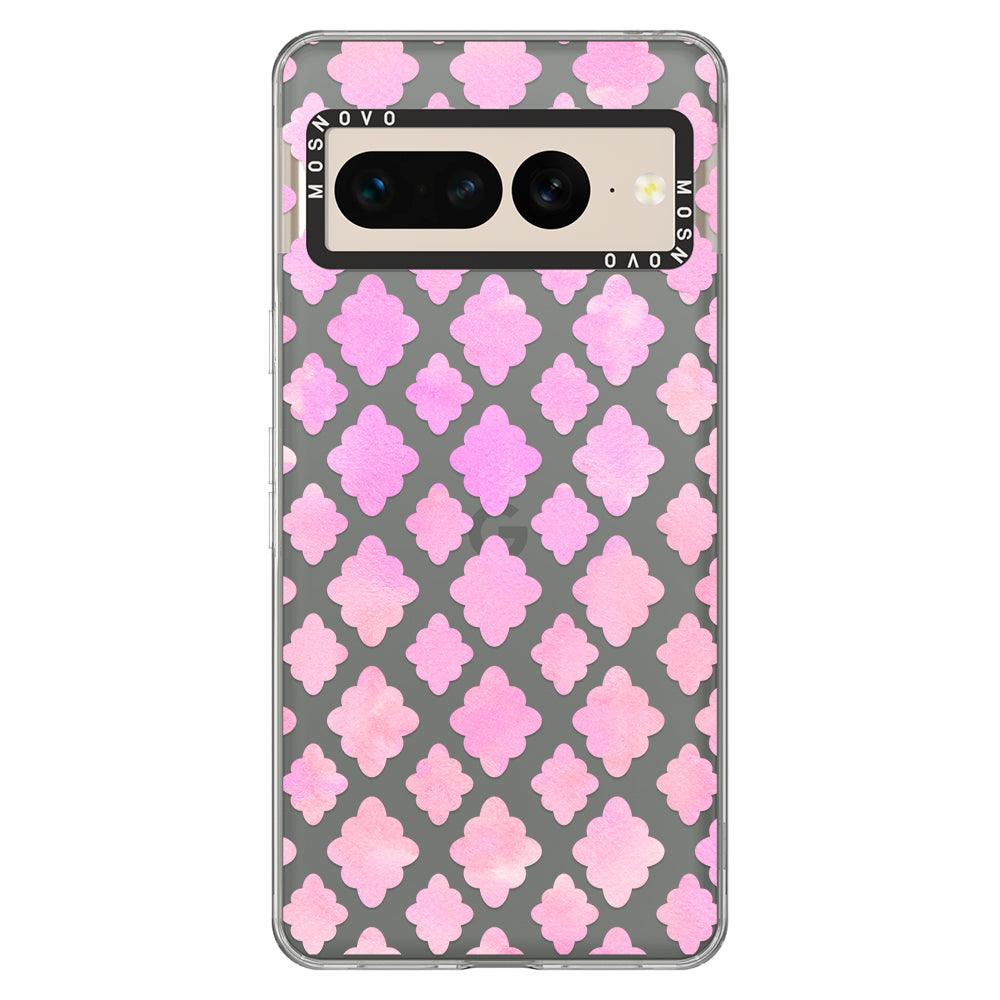 Pink Flower Diamond Phone Case - Google Pixel 7 Pro Case - MOSNOVO