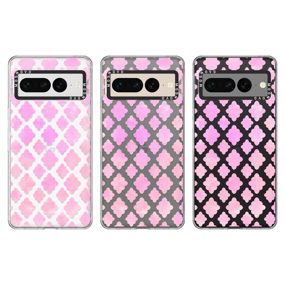 Pink Flower Diamond Phone Case - Google Pixel 7 Pro Case - MOSNOVO