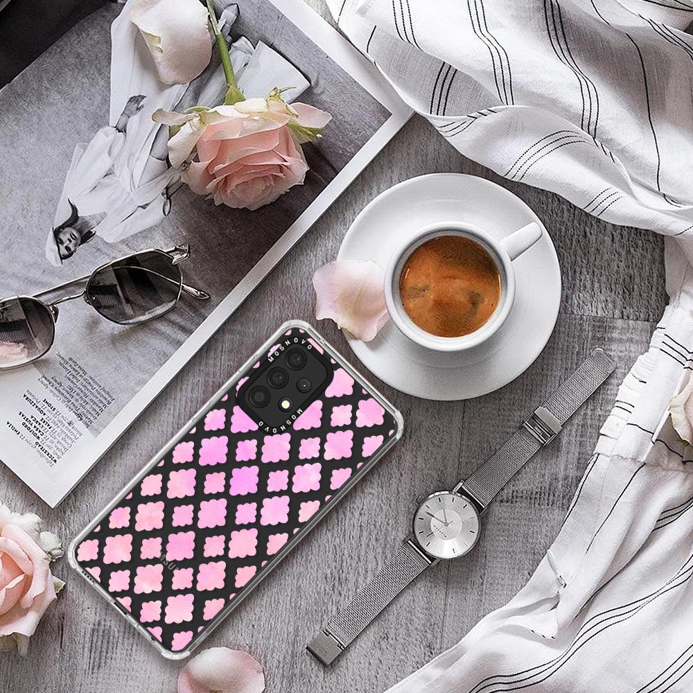 Pink Flower Diamond Phone Case - Samsung Galaxy A52 & A52s Case - MOSNOVO