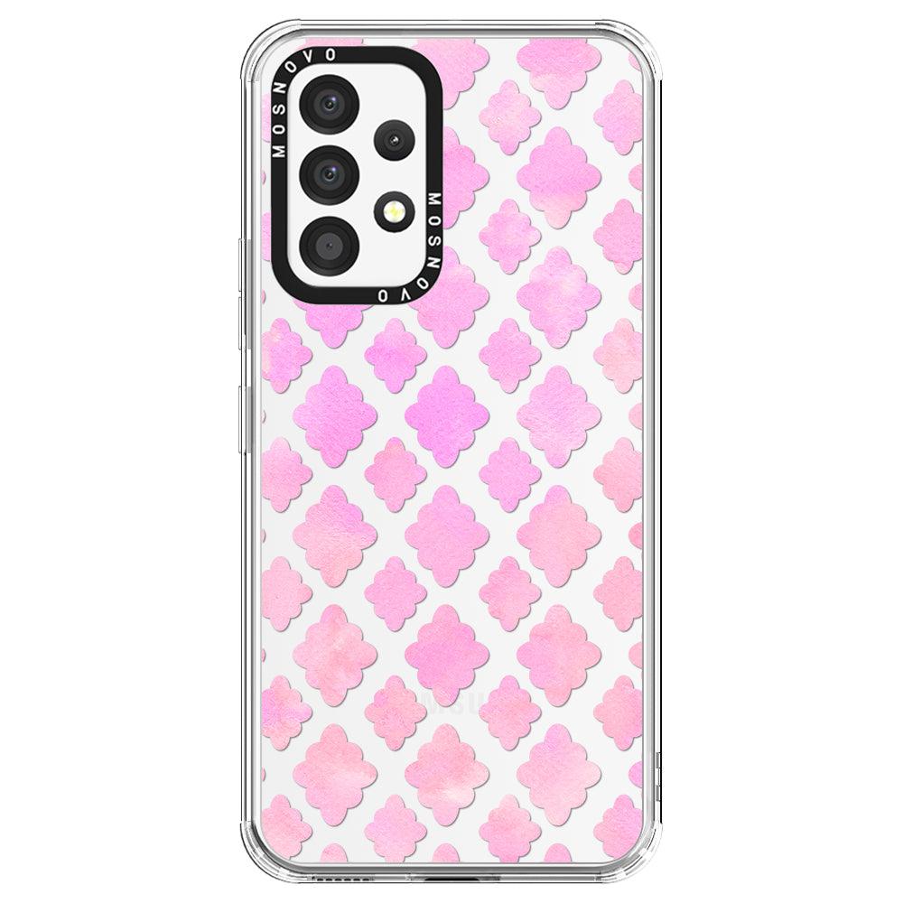Pink Flower Diamond Phone Case - Samsung Galaxy A53 Case - MOSNOVO
