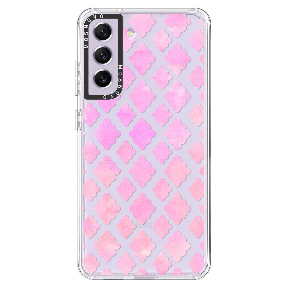 Pink Flower Diamond Phone Case - Samsung Galaxy S21 FE Case - MOSNOVO