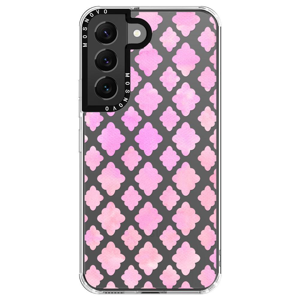 Pink Flower Diamond Phone Case - Samsung Galaxy S22 Case - MOSNOVO