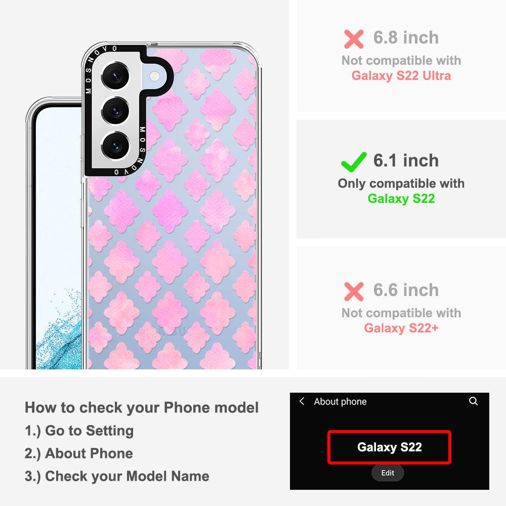 Pink Flower Diamond Phone Case - Samsung Galaxy S22 Case - MOSNOVO