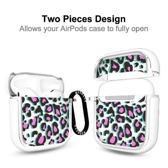 Pink Leopard Print AirPods 1/2 Case - MOSNOVO