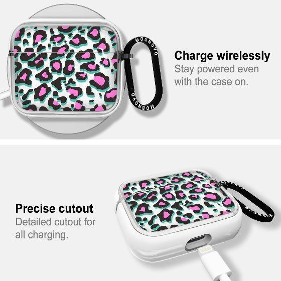 Pink Leopard Print AirPods Pro Case - MOSNOVO