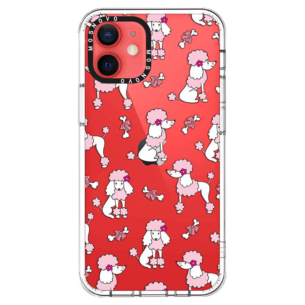 Pink Poodle Phone Case - iPhone 12 Mini Case - MOSNOVO