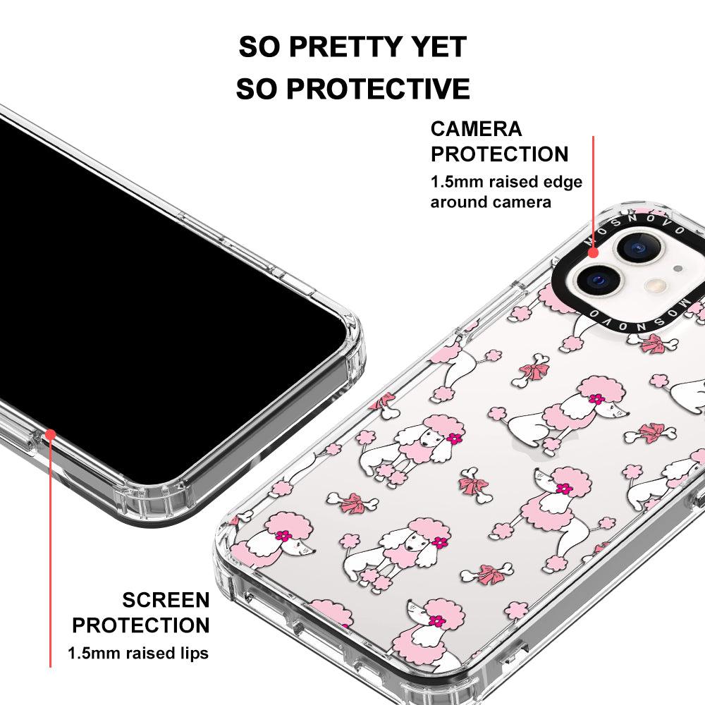 Pink Poodle Phone Case - iPhone 12 Mini Case - MOSNOVO